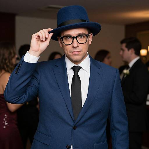 Man in Blue Suit Party Costume