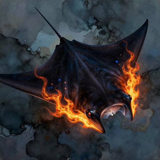 Shadow Manta Ray Magic Realism