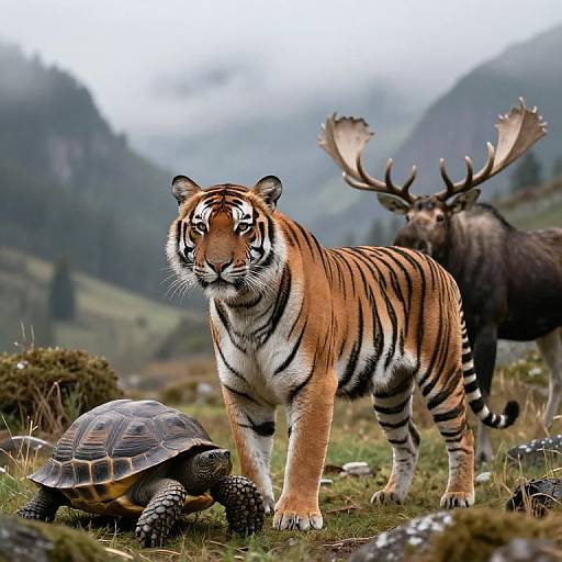 Majestic Tiger-Turtle-Moose Chimera