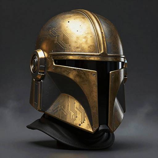 Futuristic Mandalorian Helmet Design