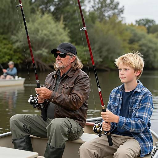 Serene Fishing Experience in a Boat