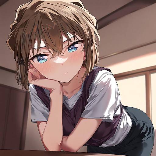 Illustration of Haibara ai, meitantei conan in the style of Jack dempa