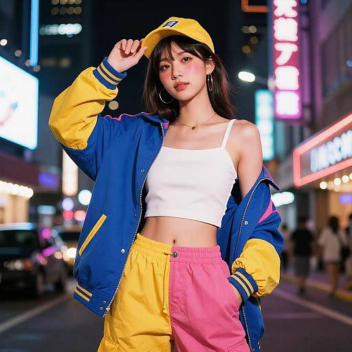 Vibrant Femboy Streetwear Transformation