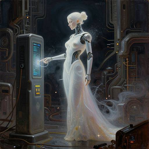 Cybernetic Renaissance: Biomechanical Portrait