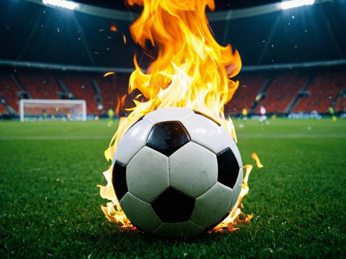 Dynamic Fire Soccer Ball Wallpaper