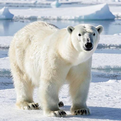 Majestic Polar Bear on Arctic Ice