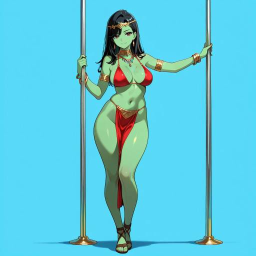 Fierce Warrior Woman with Sultry Pose Fierce Warrior Woman with Sultry Pose