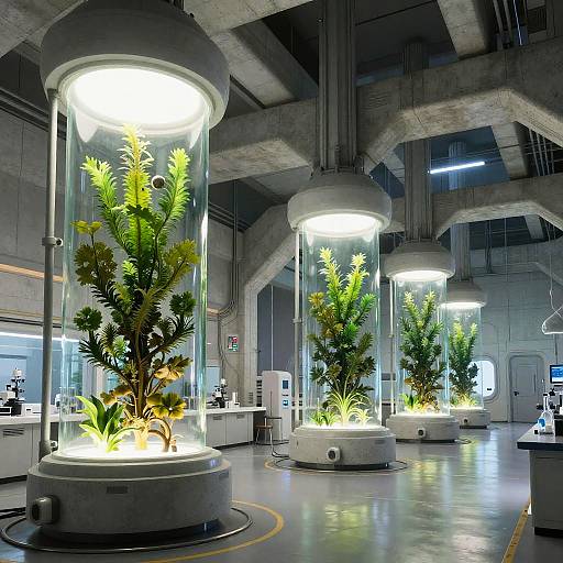 Futuristic Sci-Fi Algae Research Lab