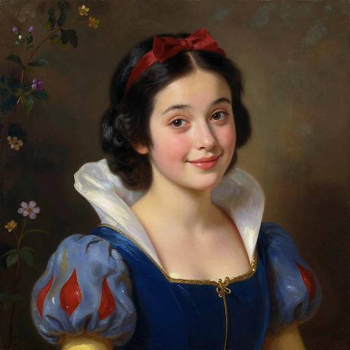 Snow White Classical Oil Portrait