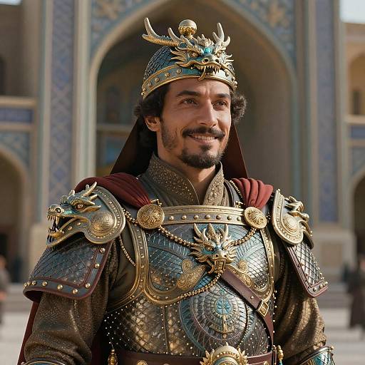 Aristocratic Warlord in Dragon Armor