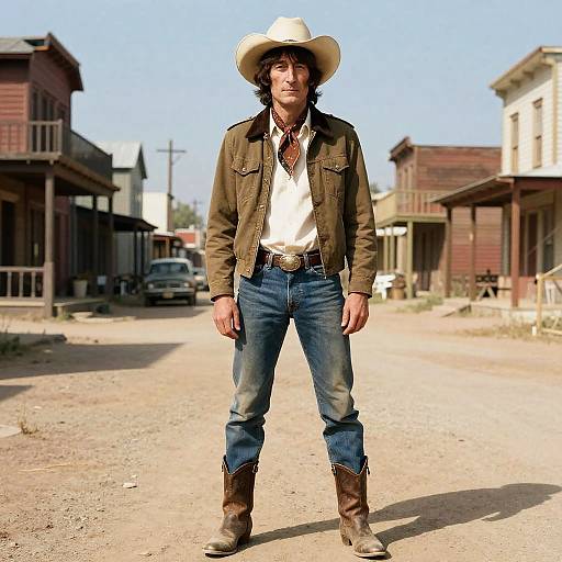 Surreal John Lennon Cowboy Portrait