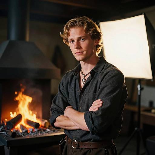 Nordic Blacksmith Portrait Realism