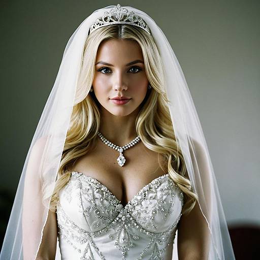 Elegant Bride in a Wedding Dress