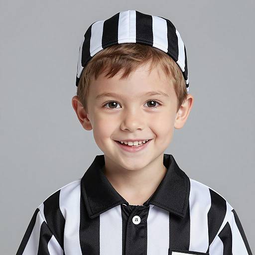 Cheerful Referee Child Portrait Close-Up