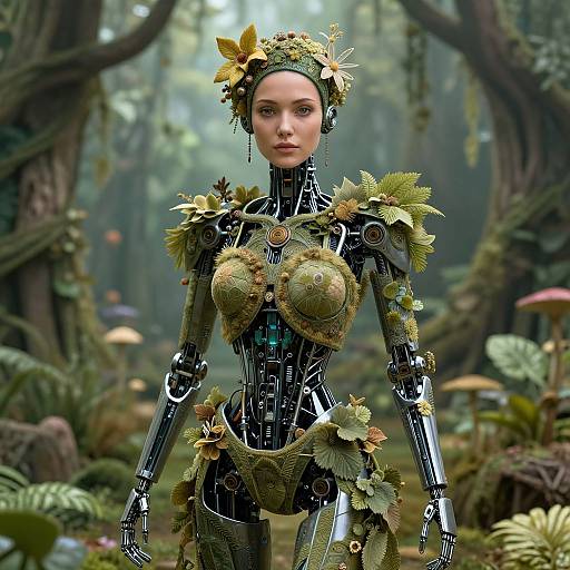 Biomechanical Woman in Virtual Grove