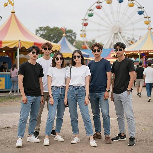 Young Adults Enjoying a Carnival