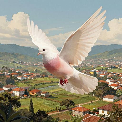 Graceful Dove in Colombian Landscape
