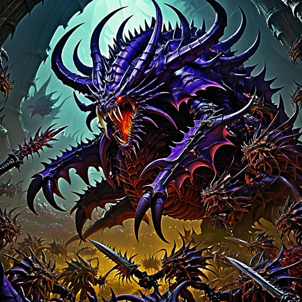 Terrifying Tyranid Hive Tyrant Scene