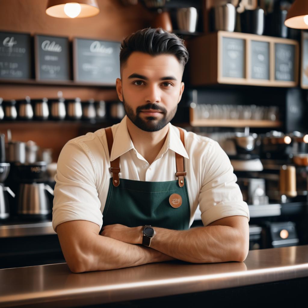 Charming Barista in a Cozy Café