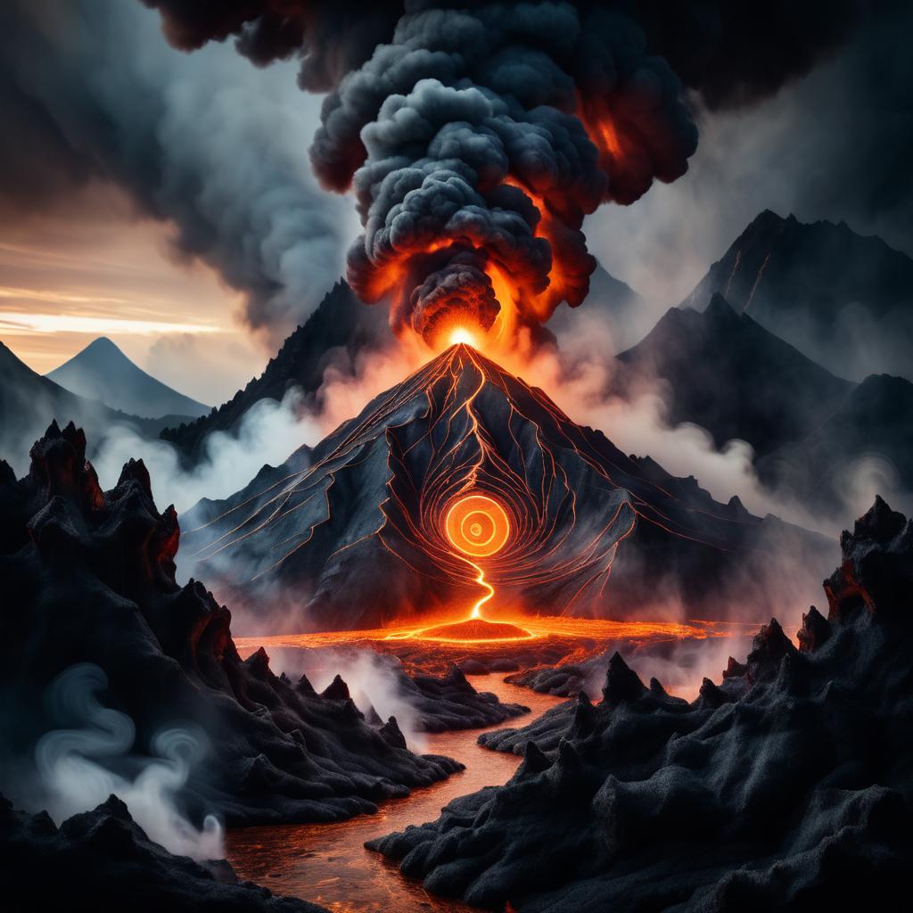 Copper Volcano Erupts with Demonic Eye