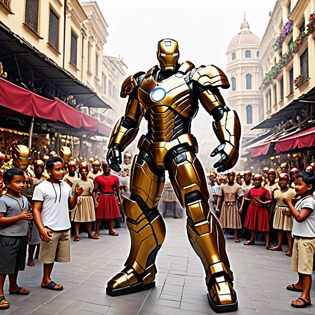 Epic Vanilla Iron Man in Market Scene