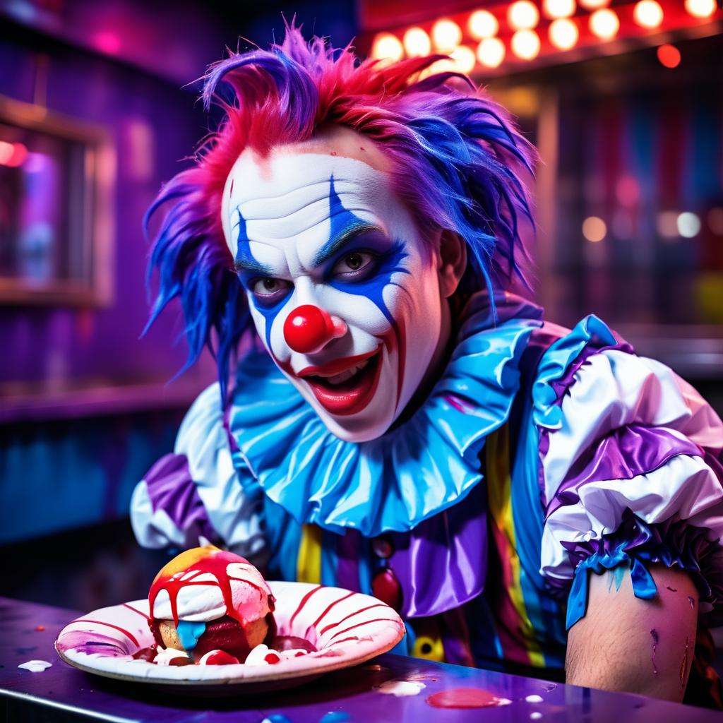 Terrifying Clown Haunts Ice Cream Parlor