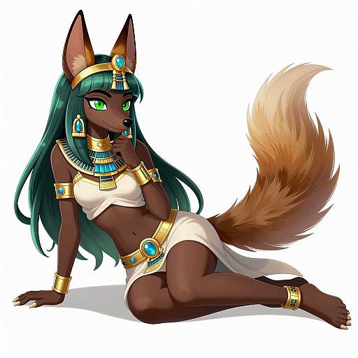 Anubis-inspired Monster Girl Character
