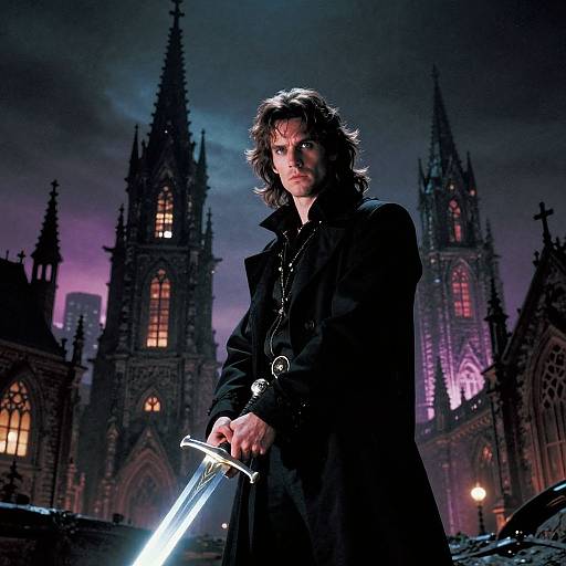 1980s Dark Fantasy Anti-Hero Scene