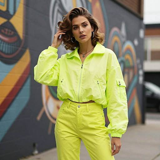 Finger Roll Hairstyle on Neon Fashion Blogger