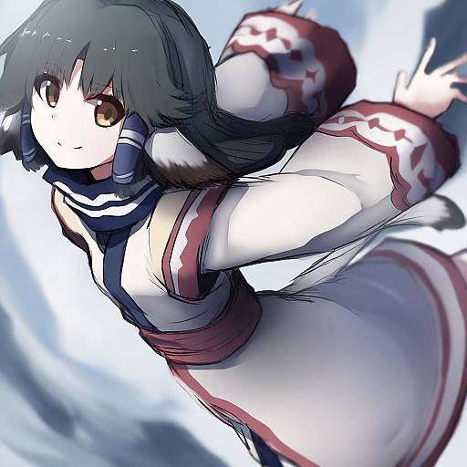 Illustration of Aruruu, utawarerumono in the style of Wada kazu