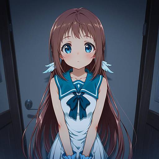 Illustration of Mukaido manaka, nagi no asukara in the style of Yuto (dialique)