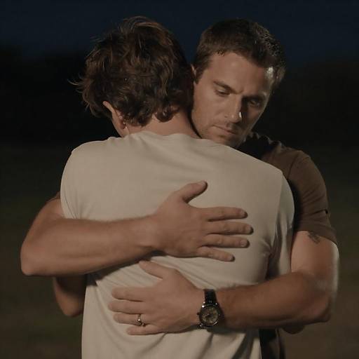 Emotional Embrace in Dim Light