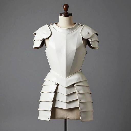 Elegant White Leather Armor Display
