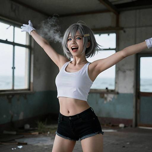 Cosplay Admiral Kancolle in Abandoned Lighthouse