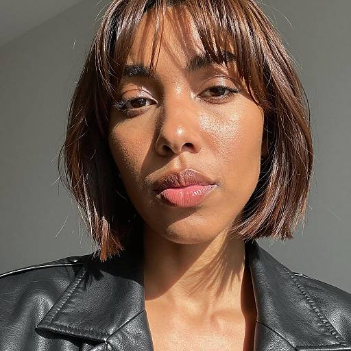 Elegant Close-Up of a Calm Woman