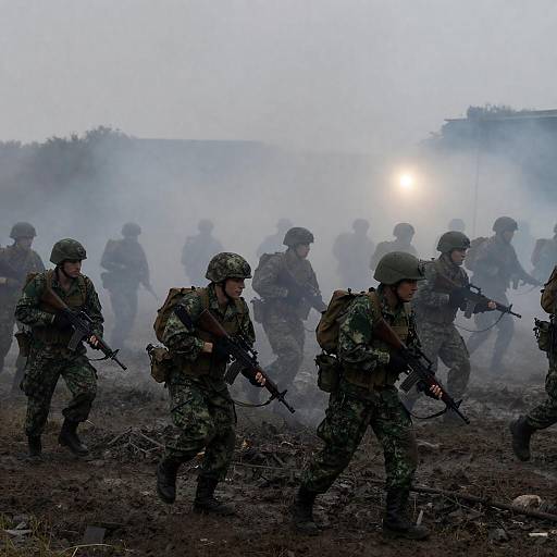 Smoky Green Camouflage Infantry Advance