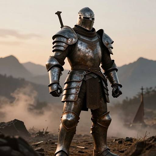 Ironc Armored Warrior at Dawn