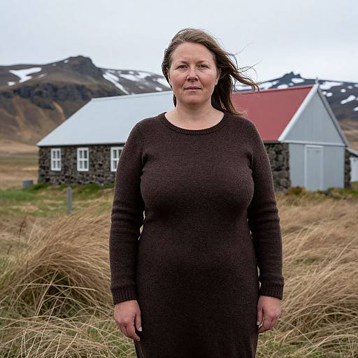 Strong Nordic Woman in Icelandic Wool