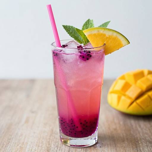 Summer Special Mango Dragon Fruit Mojito