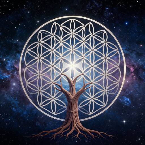 Surreal Tree of Life with Sacred Geometry