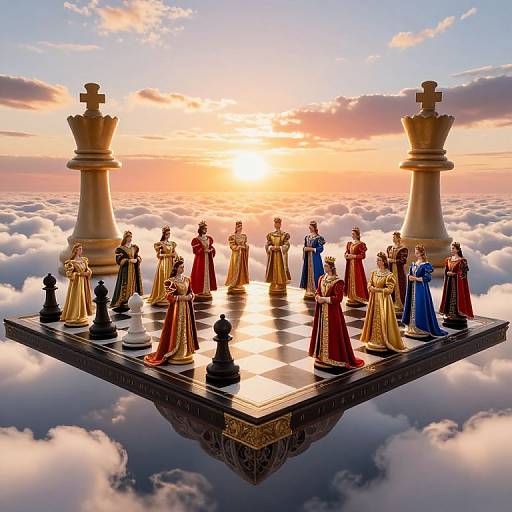 Regal Figures on Floating Chessboard