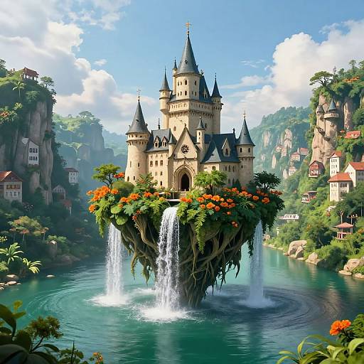 Floating Castle on Verdant Island