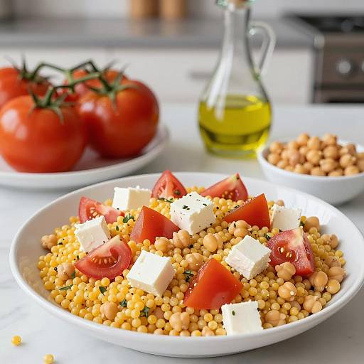 Vibrant Greek Sorghum Salad Ingredients