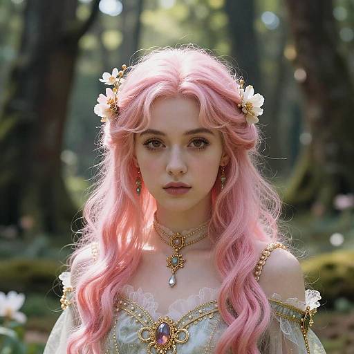 Fantasy Character in Enchanted Forest