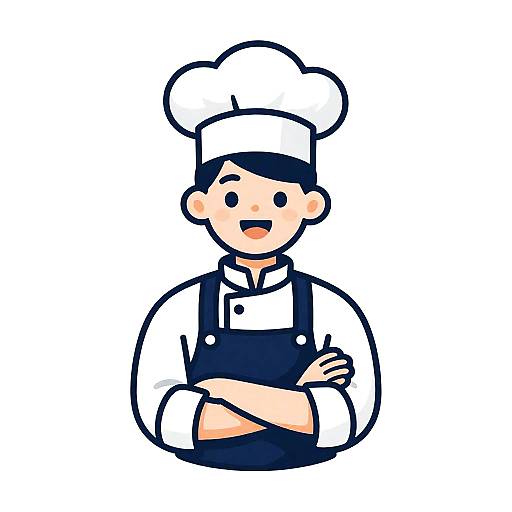 Cheerful Young Chef Illustration