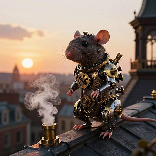Steampunk Mechanical Rat Avatar