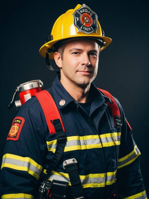 Professional Firefighter Cosplay Headshot