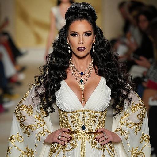 Elegant Mature Woman in Haute Couture