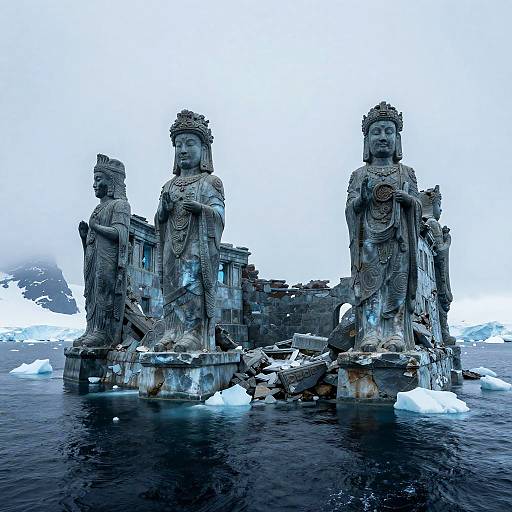 Submerged Ancient Ruins in Antarctica