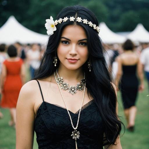 Festive Female Outfit with Elegant Jewelry